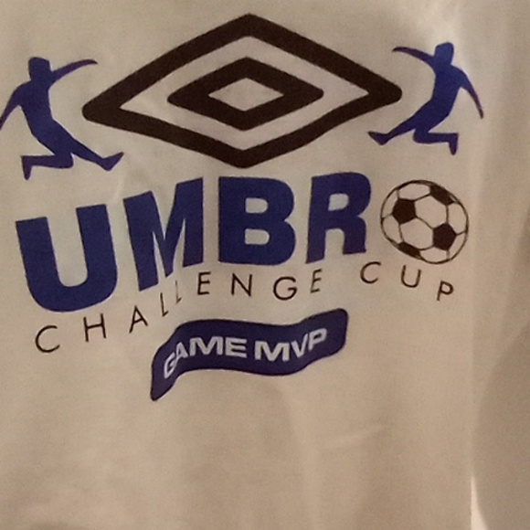 Umbro soccer game club challenge size small color white and blue  ATC - Picture 3 of 8